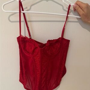 Urban Outfitters Red Lace Bra
